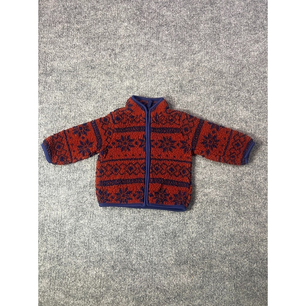 Carter's Unisex 6M Sherpa Fleece Zip Jacket | Fair Isle Snowflake Cozy Cabincore